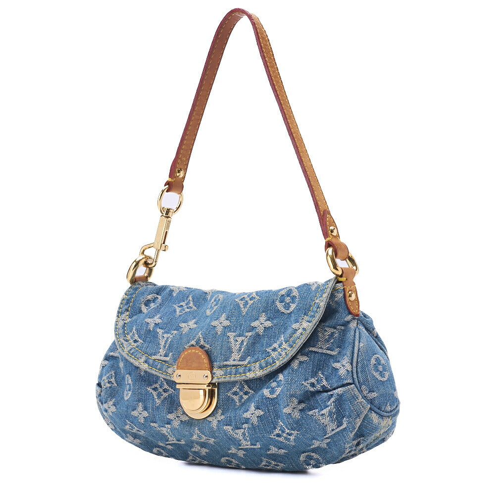 Gebrauchte Vuitton Umhängetasche, Monogram Denim, Mini Preeti, Fuchsia, Goldfarbene Hardware, Gebraucht