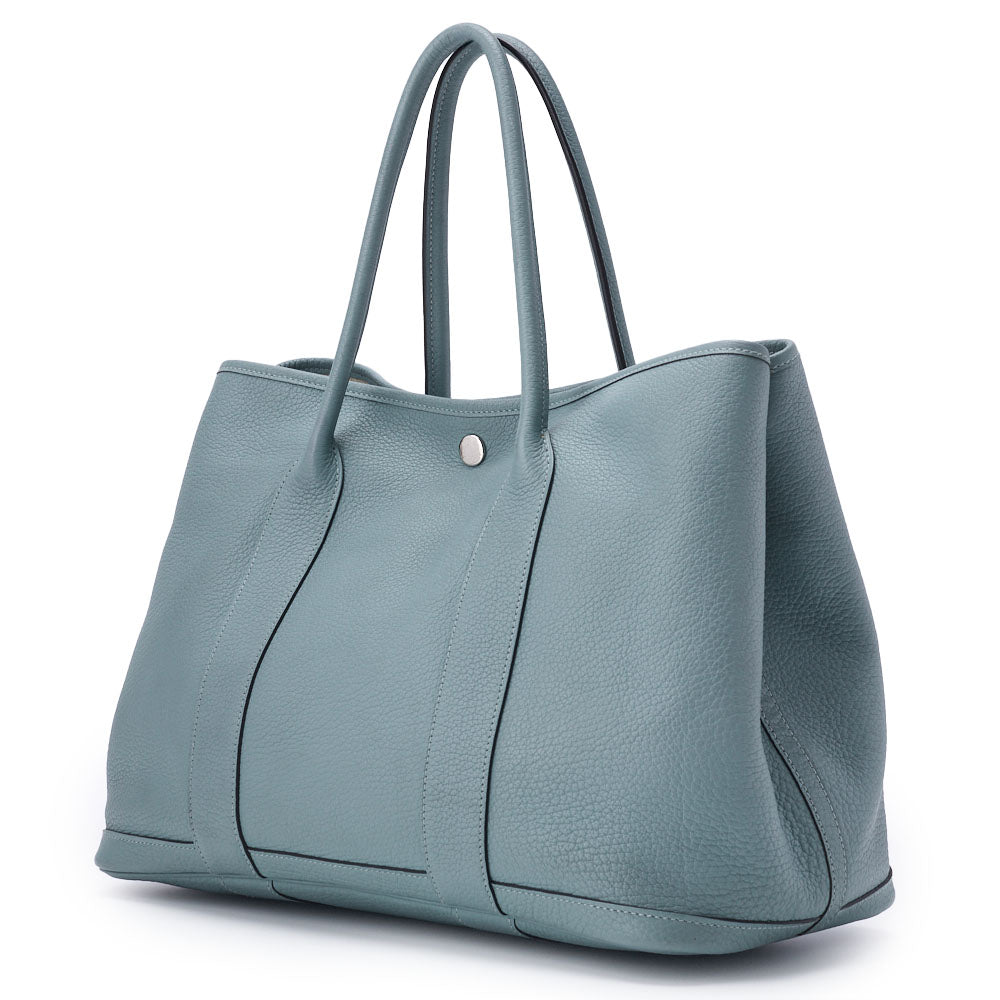 Gebrauchte Garden Party PM Tragetasche Negonda Blue Sun Seal Leder Silberfarbene Hardware Gebraucht