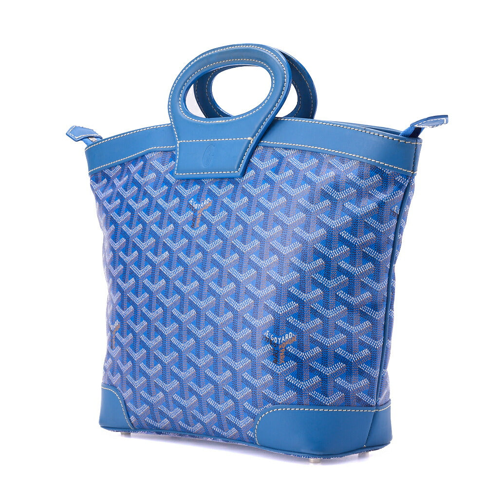 Pre-Owned Tote Bag Beluga Coated Canvas Blau Silberfarbene Hardware Pre-Owned