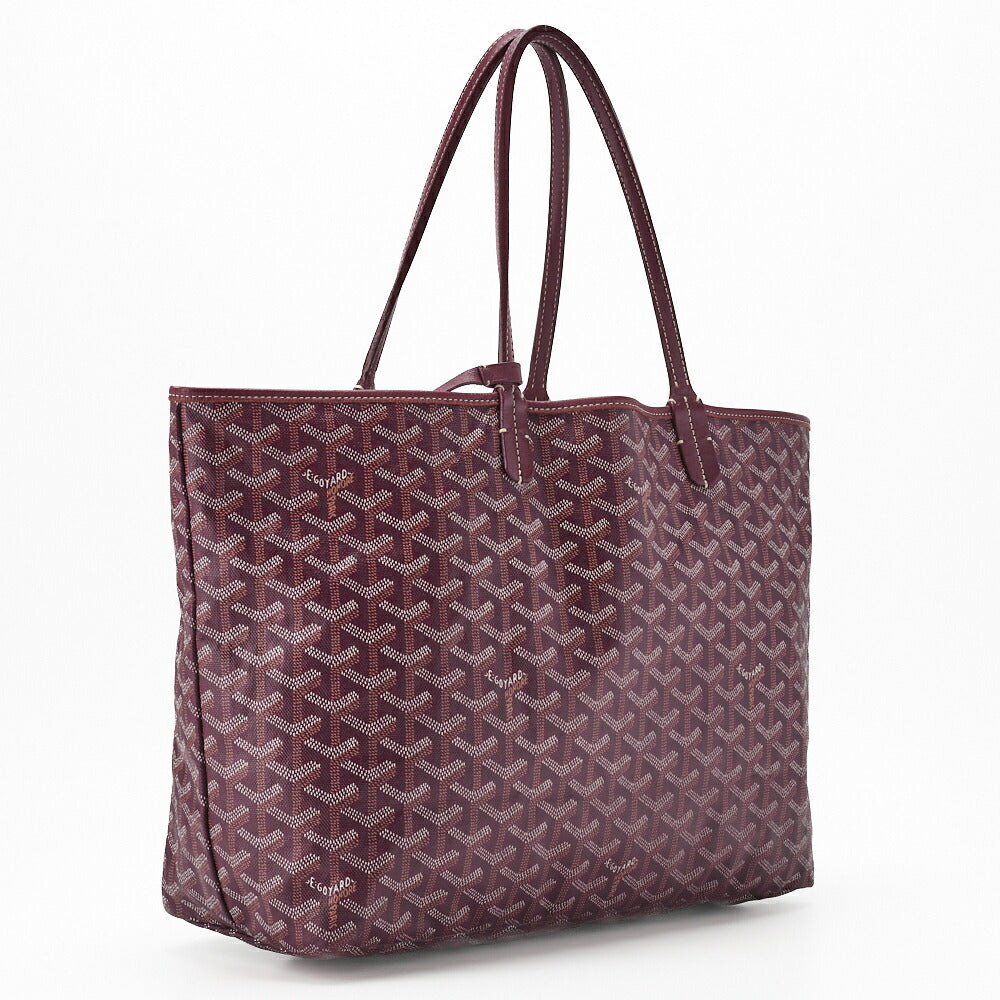 Pre-Owned Saint Louis PM Tote Bag Beschichtetes Canvas Bordeaux Silberfarbene Hardware Pre-Owned