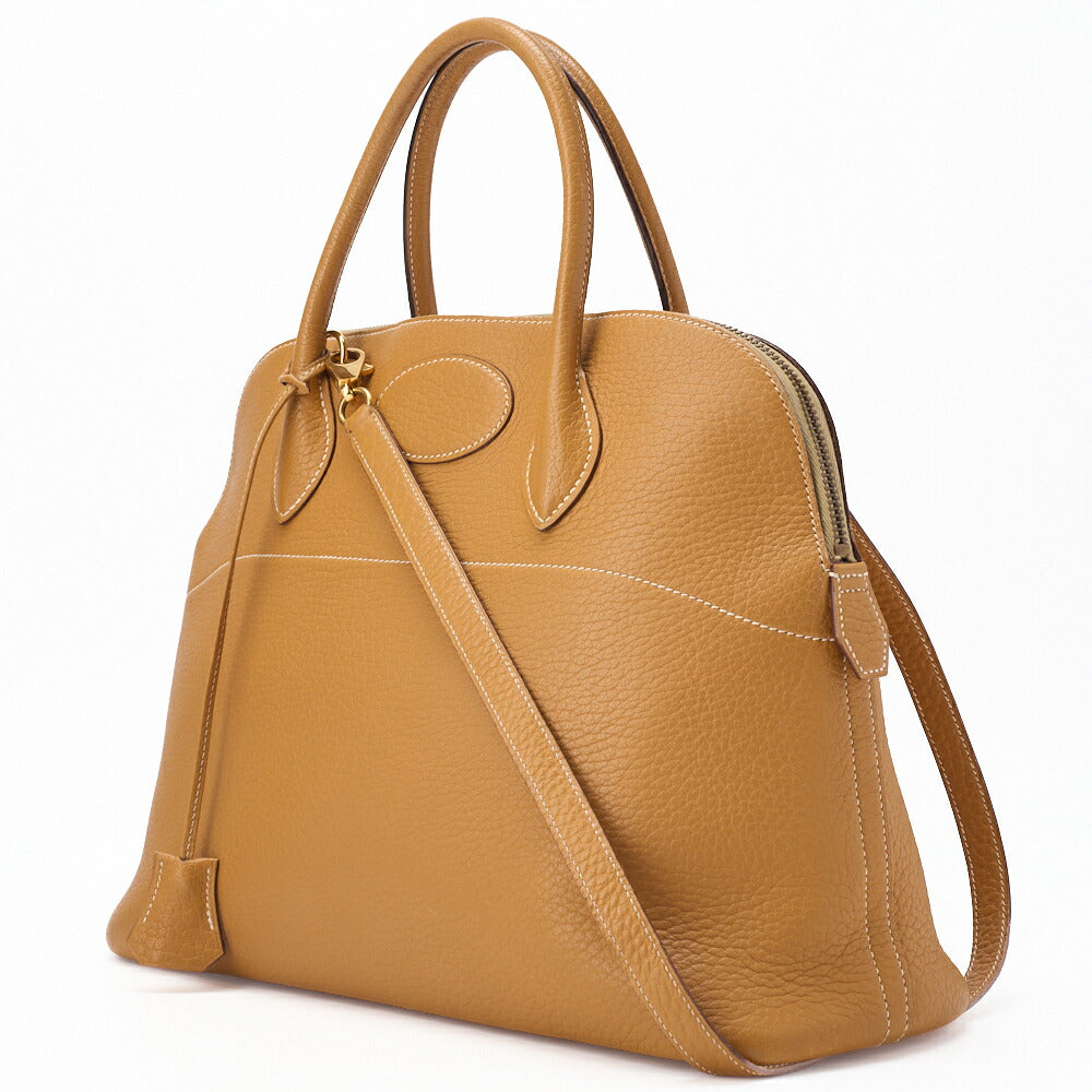 Gebrauchte Bolide 35 Handtasche Schultertasche Fjord Leder Natur Goldfarbene Hardware Gebraucht