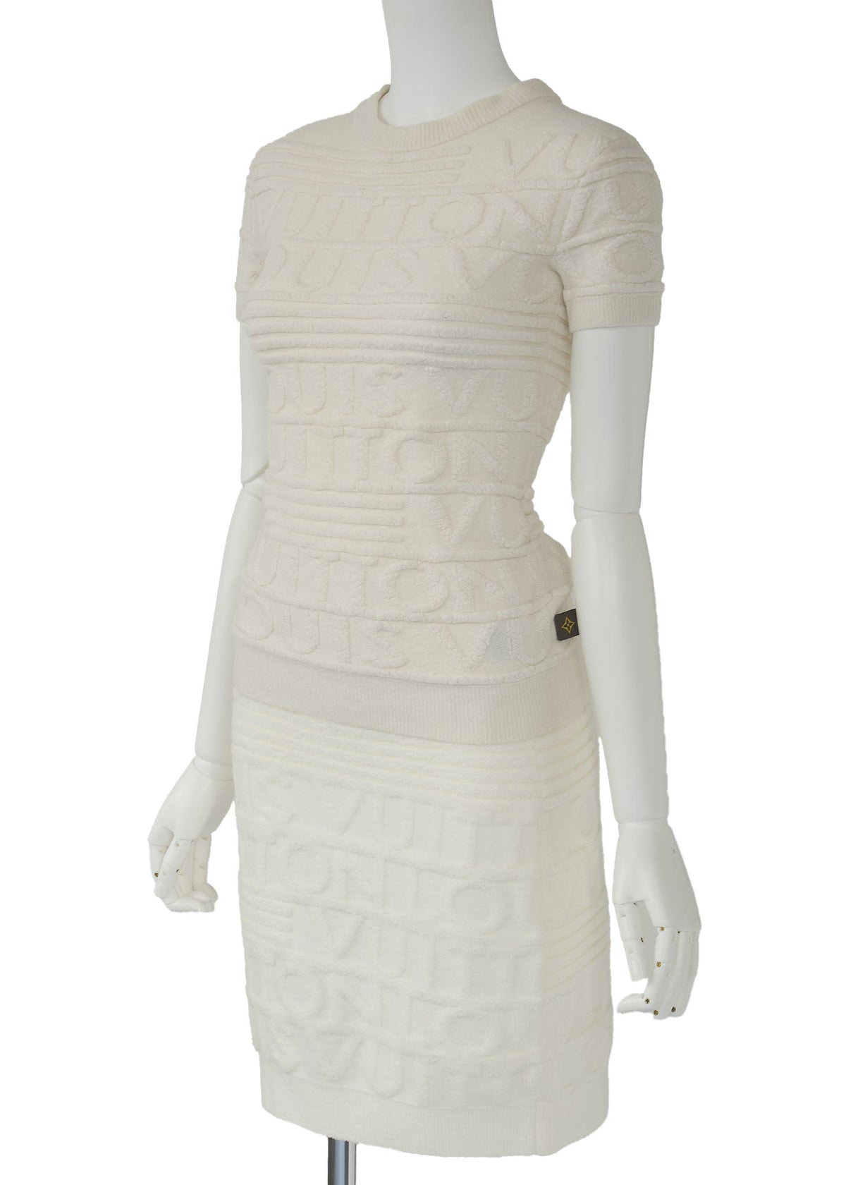 Pre-Owned Vuitton Tops Skirt Set Up, Strick, Weiß, Goldfarbene Hardware, Pre-Owned