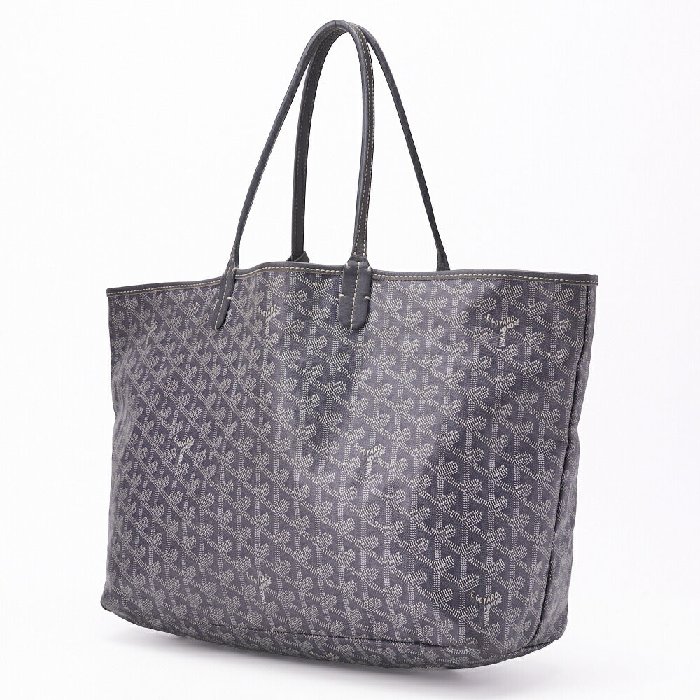 Pre-Owned Saint Louis PM Tote Bag Beschichtetes Canvas Grau Silberfarbene Hardware Pre-Owned
