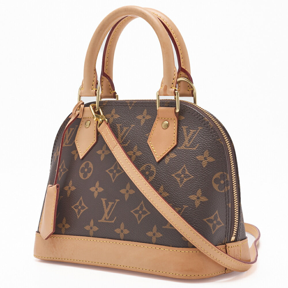 Gebrauchte Vuitton Umhängetasche, Monogram Alma BB, Braun, Goldfarbene Hardware, Gebraucht