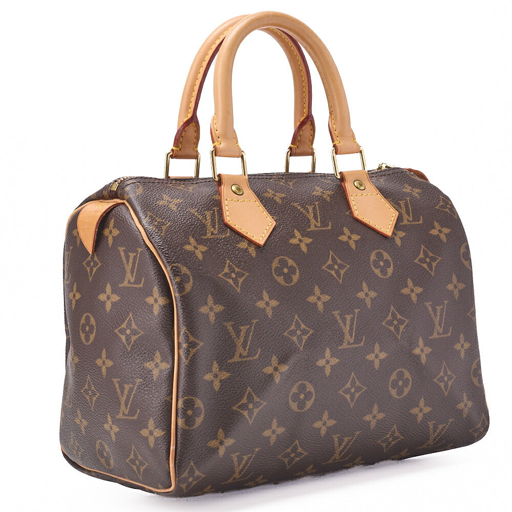 Gebrauchte Vuitton Umhängetasche, Monogram Speedy 25, Canvas, Braun, Goldfarbene Hardware, Gebraucht