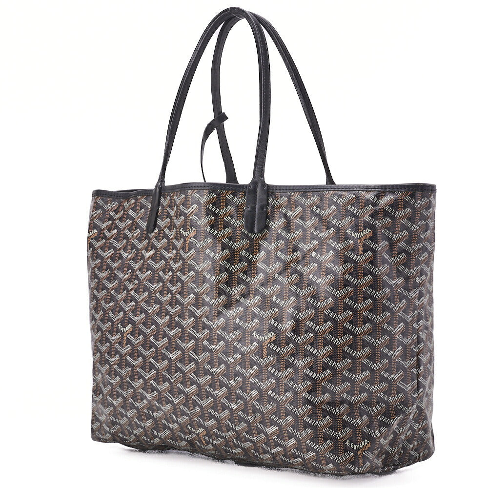 Pre-Owned Saint Louis PM Tote Bag Coating Canvas Schwarz Silberfarbene Hardware Pre-Owned