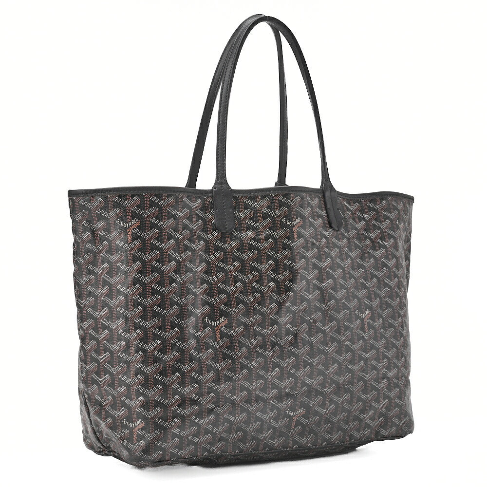 Pre-Owned Saint Louis PM Tote Bag Beschichtetes Canvas Schwarz Silberfarbene Hardware Pre-Owned