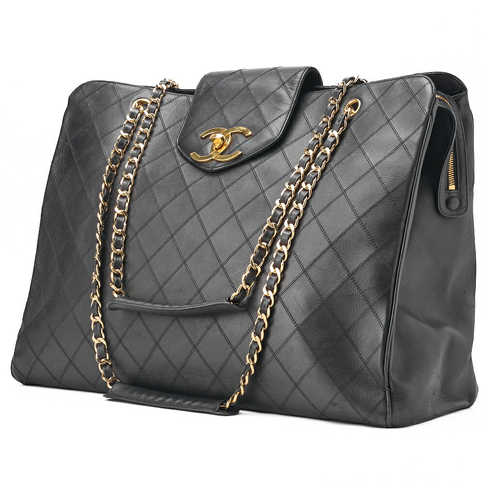 Pre-Owned Schultertasche Supermodel Matelasse Bicolore Lammleder Schwarz Goldfarbene Hardware Pre-Owned