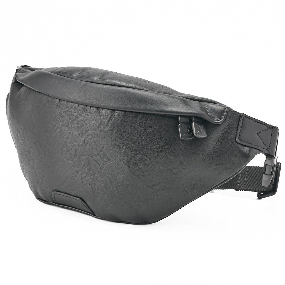 Gebrauchte Vuitton Schulterrucksack Tasche Monogramm Shadow Schwarz Noir Silberfarbene Hardware Gebraucht