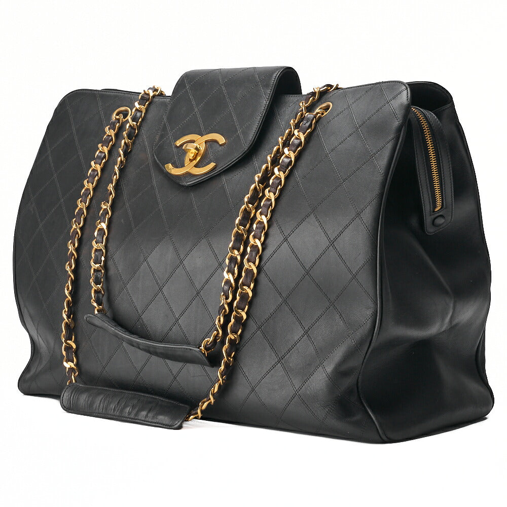 Pre-Owned Schultertasche Supermodel Matelassé Lammleder Schwarz Goldfarbene Hardware Pre-Owned