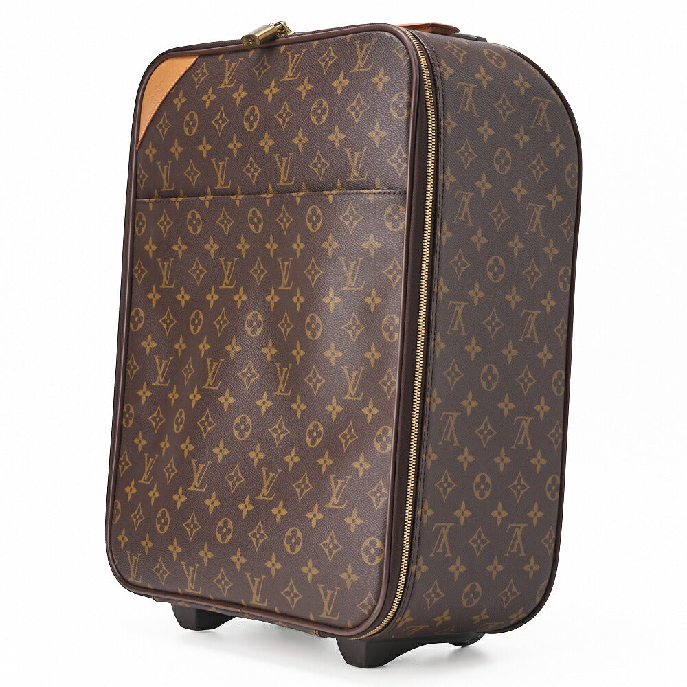 Gebrauchter Vuitton Koffer, Monogramm, Canvas, Braun, Goldfarbene Hardware, Gebraucht