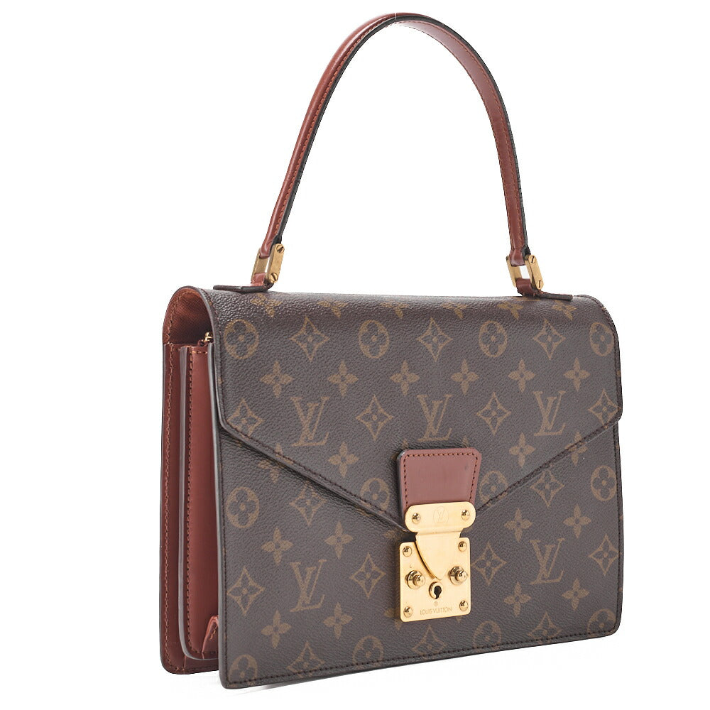 Gebrauchte Vuitton Handtasche, Monogram Concorde, Canvas, Braun, Goldfarbene Hardware, Gebraucht