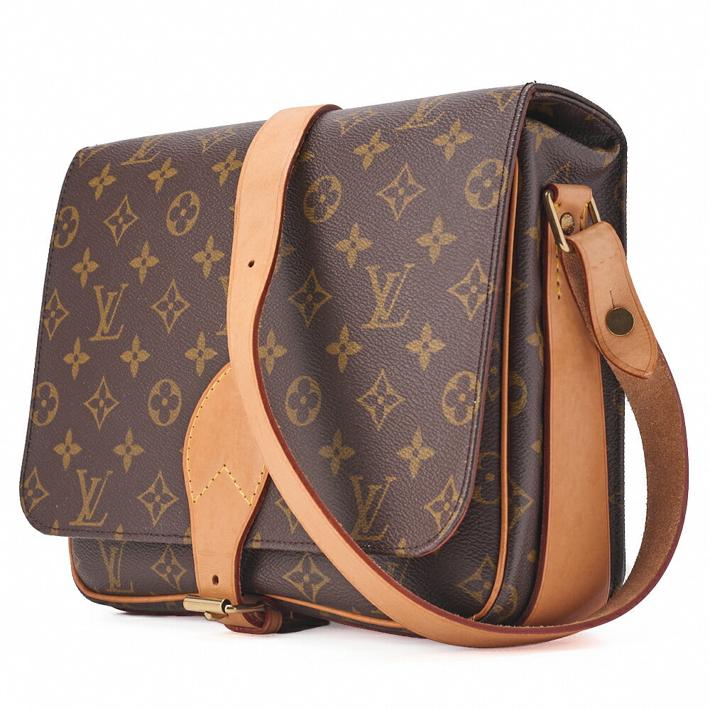 Pre-Owned Vuitton Schultertasche, Monogram Cartesierre GM, Canvas, Braun, Goldfarbene Hardware, Pre-Owned