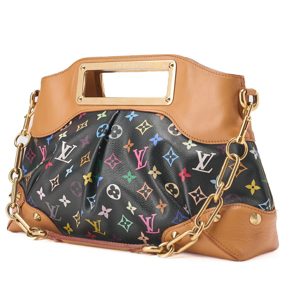 Pre-Owned Vuitton Schultertasche 2WAY Monogram Multicolor Canvas Noir Gold-Tone Hardware Pre-Owned