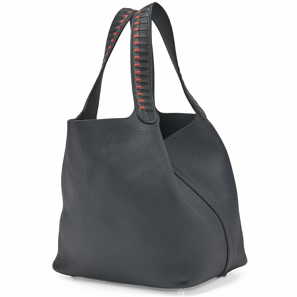 Gebrauchte Handtasche Picotan Lock MM Epson Blue de Prusse Blau Silberfarbene Hardware Gebraucht