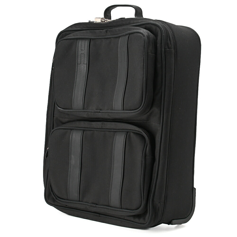 Gebrauchte Acapulco Tragetasche Toile Chevron Schwarz Goldfarbene Hardware Gebraucht