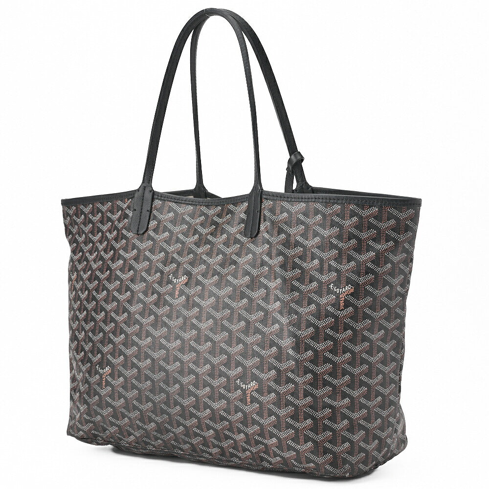 Pre-Owned Saint Louis PM Tote Bag Coating Canvas Schwarz Silberfarbene Hardware Pre-Owned