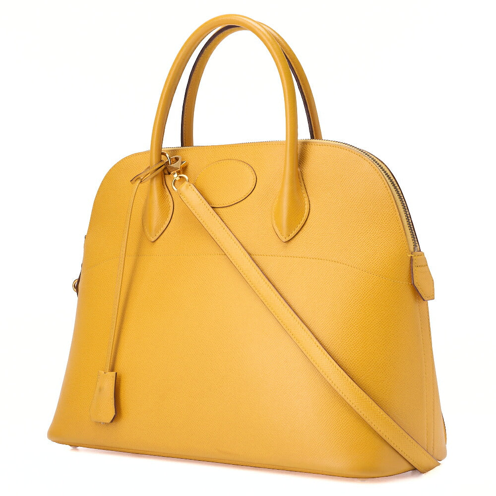 Gebrauchte Bolide 35 Handtasche Schultertasche Couchbel Jaune Jaune (Goldfarbene Hardware, Gebraucht