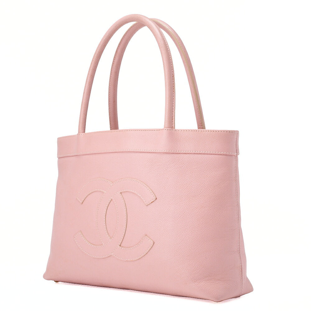 Gebrauchte Tragetasche Coco Mark Caviar Skin Pink Goldfarbene Hardware, Gebraucht