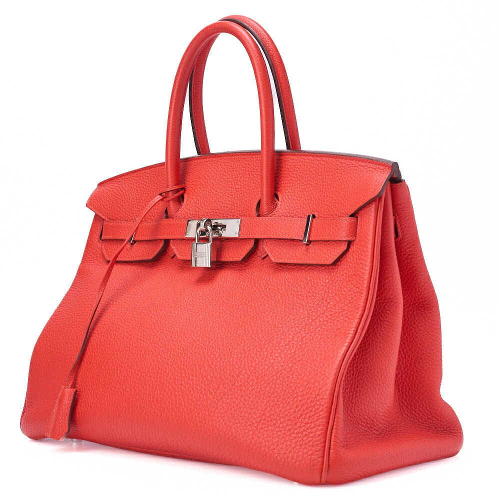 Gebrauchte Birkin 35 Handtasche Tryon Rose Jaipur Silberfarbene Hardware, Gebraucht