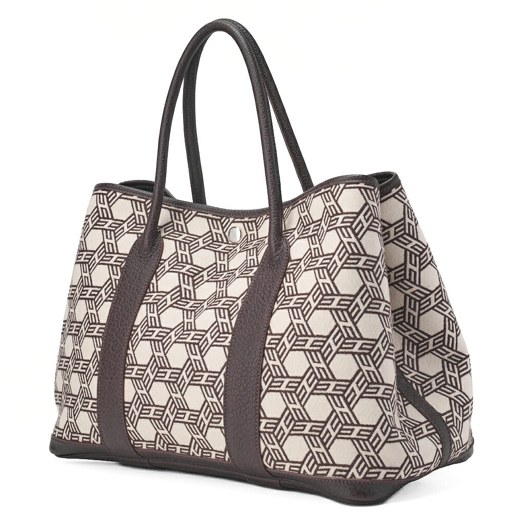 Gebrauchte Garden Party PM Tote Bag Toal Assault Braun Silberfarbene Hardware, Gebraucht
