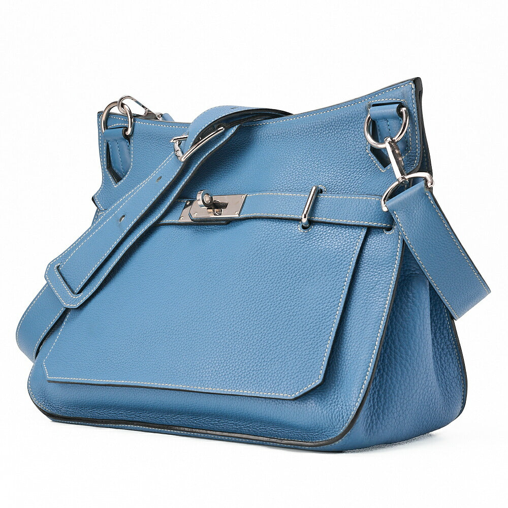Pre-Owned Gypsy 34 Shoulder Bag Tryon Clemence Blue Jean Silver-Tone Hardware, Pre-Owned