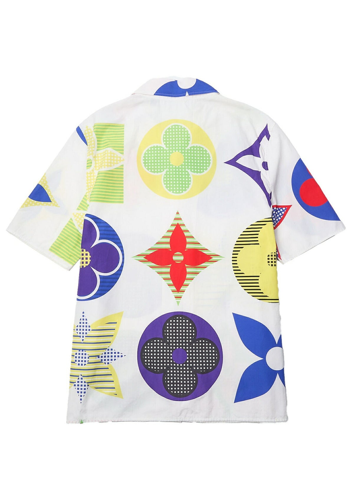 Pre-Owned Vuitton T-Shirt, Kurzarm, Monogramm, Baumwolle, Weiß, Silberfarbene Hardware, Pre-Owned