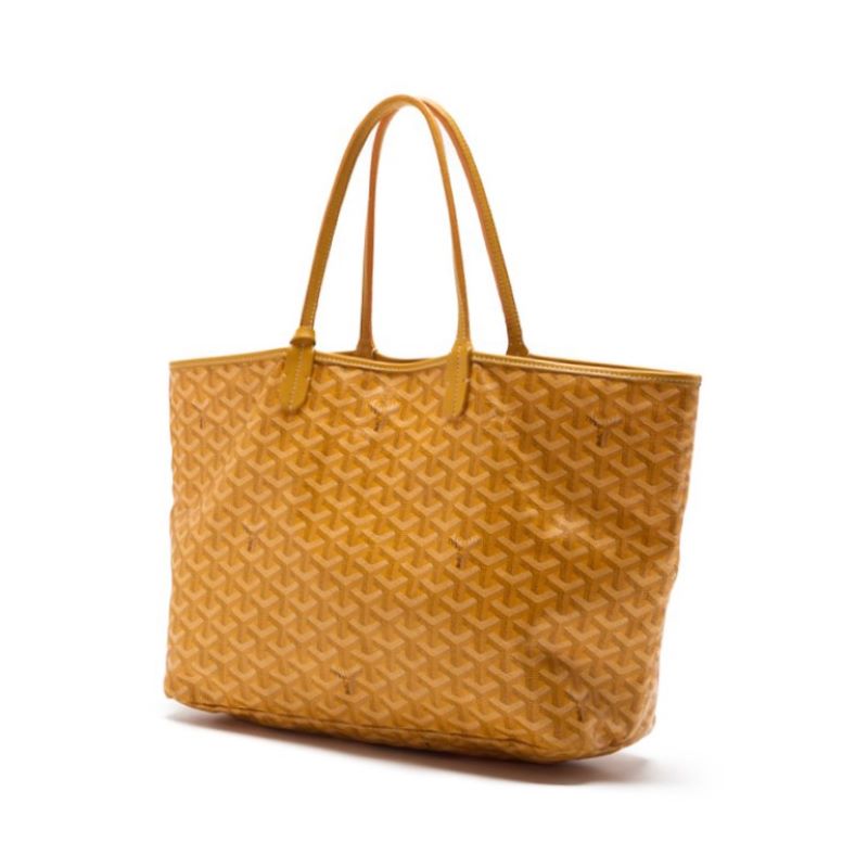 Pre-Owned Saint Louis PM Tote Bag Beschichtetes Canvas Gelb Silberfarbene Hardware Pre-Owned
