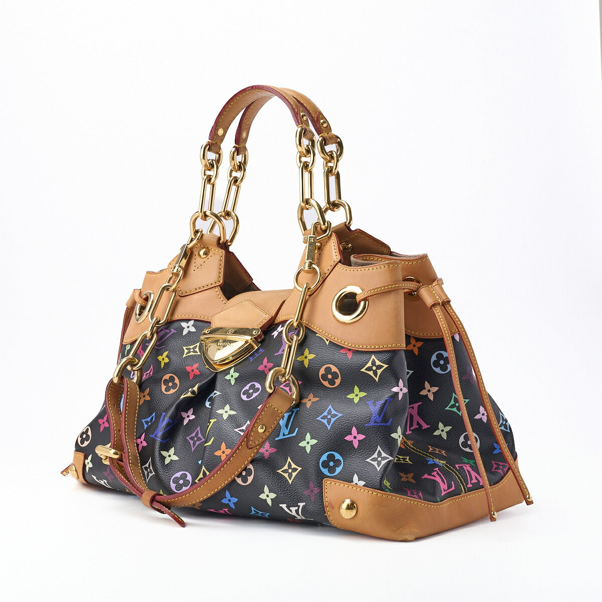 Gebrauchte Louis Vuitton Tote Bag 2WAY Monogram Canvas Noir Multicolor Gold-Tone Hardware Gebrauchte