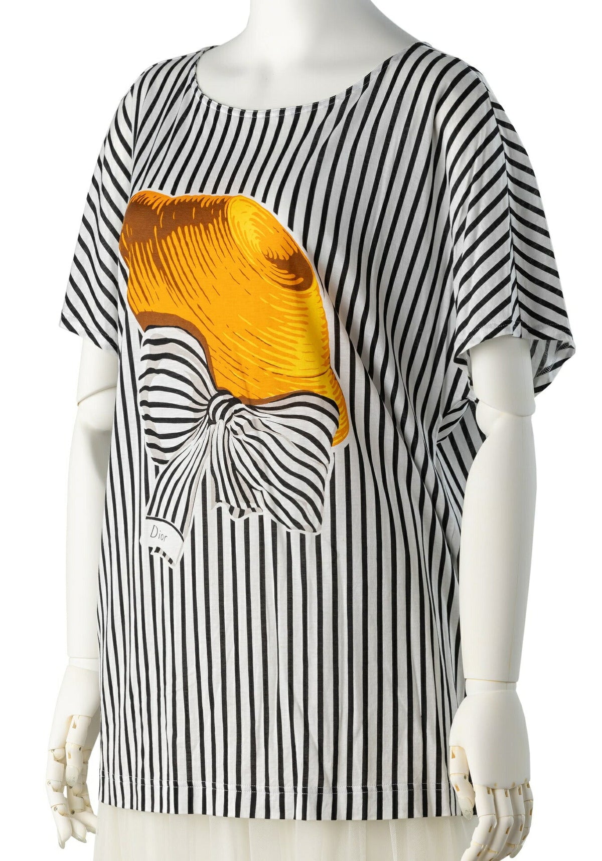 Gebrauchtes T-Shirt, Kurzarm, Cut Sew, Baumwolle, Weiß, Silberfarbene Hardware, Gebraucht