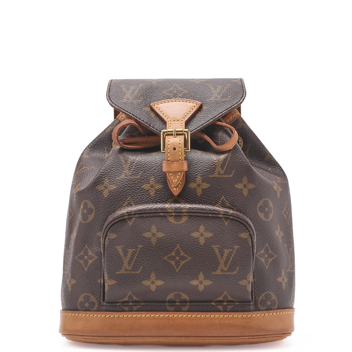 Gebrauchte Vuitton Schulterrucksacktasche, Monogramm, Canvas, Braun, Goldfarbene Hardware, Gebraucht