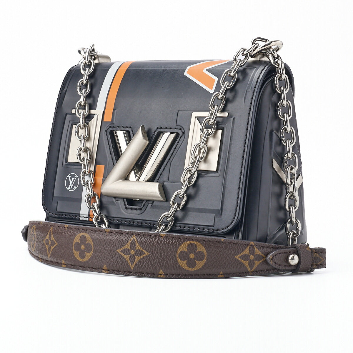 Gebrauchte Vuitton Umhängetasche, Epi Twist PM, Kettenschulter, Leder, Mehrfarbig, Silberfarbene Hardware, Gebraucht