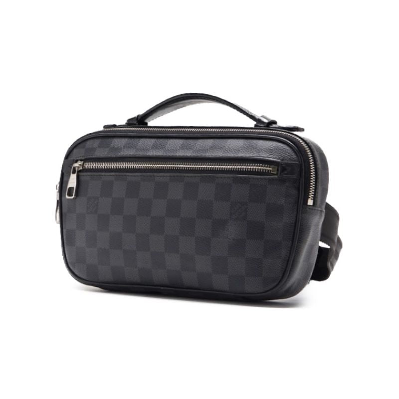 Pre-Owned Vuitton Mini Schultertasche Damier Graffite PVC Grau Silberfarbene Hardware Pre-Owned