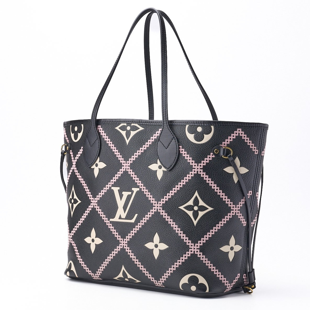 Gebrauchte Vuitton Tote Bag Monogram Unplant Nevaful MM Leder Noir Gold-Tone Hardware Gebraucht