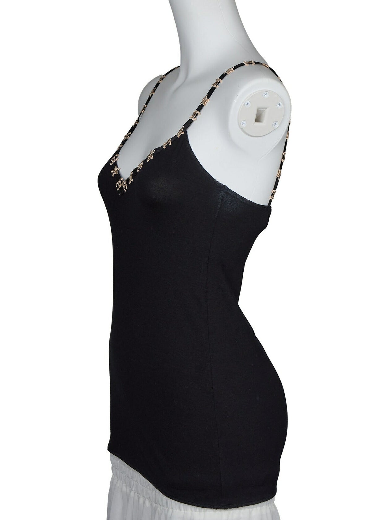 Gebrauchtes Camisole T-Shirt, Coco Mark Star, Schwarz, Gebraucht